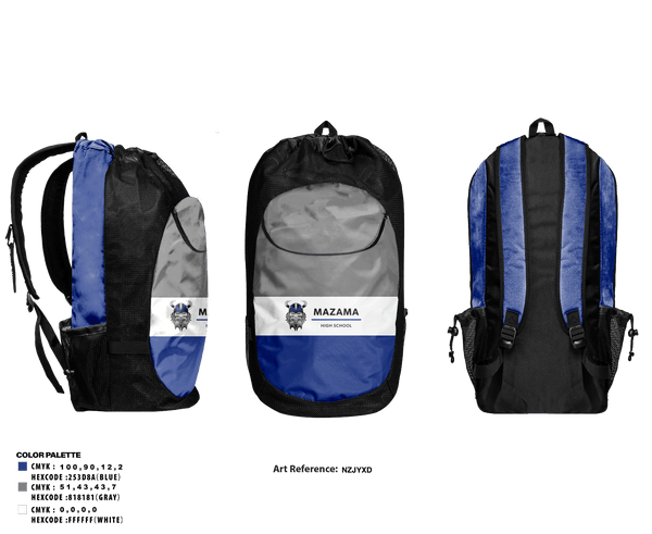 Gear Bag, Mazama High School Golf, Golf, Teamtime, Team time, sublimation, custom sports apparel, team uniforms, spirit wear, spiritwear, sports uniforms, custom shirts, team store, custom team store, fundraiser sports, apparel fundraiser