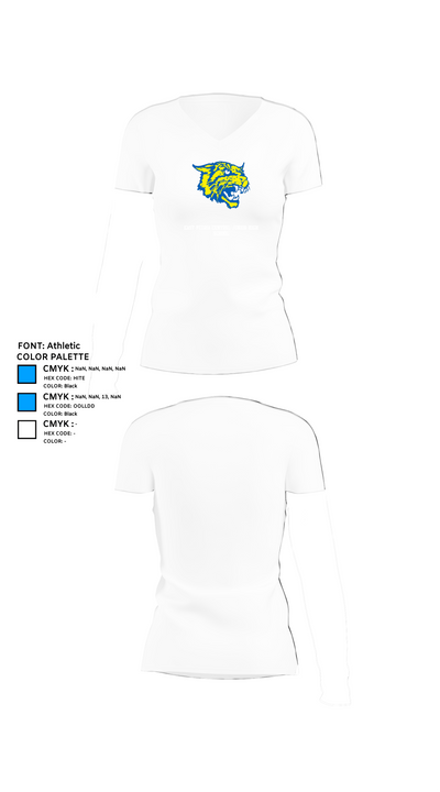 East Peoria Central Junior High School 11215542 Women's Short Sleeve V-neck Shirt - 18