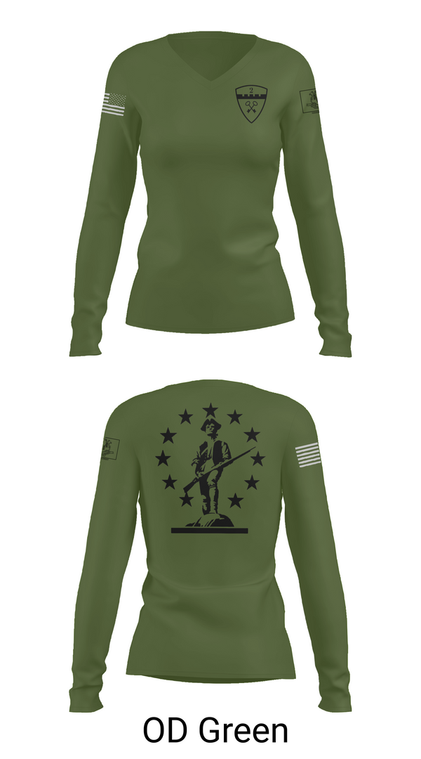Womens Long Sleeve Vneck Shirt, 2nd Company Governor's Foot Guard, , Teamtime, Team time, sublimation, custom sports apparel, team uniforms, spirit wear, spiritwear, sports uniforms, custom shirts, team store, custom team store, fundraiser sports, apparel fundraiser