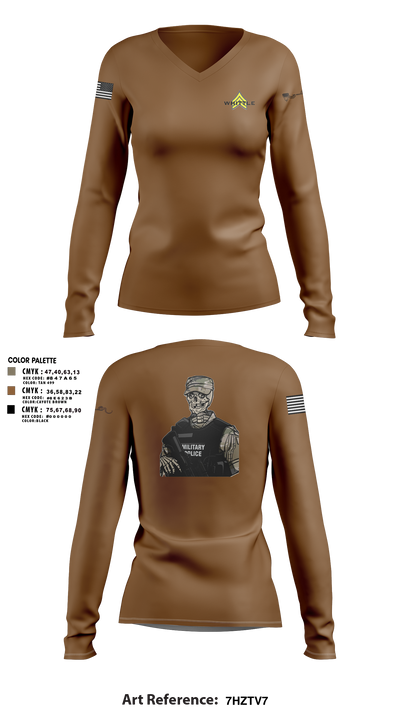 MP Section 76694737 Women's Long Sleeve V-neck Shirt - 2