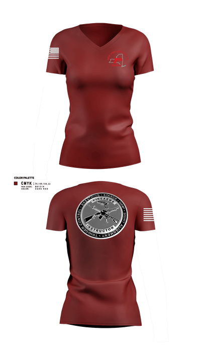 Firearms and Tactics training 60142734 Women's Short Sleeve V-neck Shirt - 103