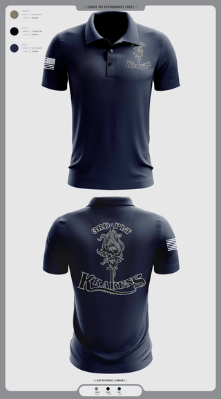 Short Sleeve Performance Polo, 3RD PLT95TH CBRN3rd plt, Army, Teamtime, Team time, sublimation, custom sports apparel, team uniforms, spirit wear, spiritwear, sports uniforms, custom shirts, team store, custom team store, fundraiser sports, apparel fundraiser