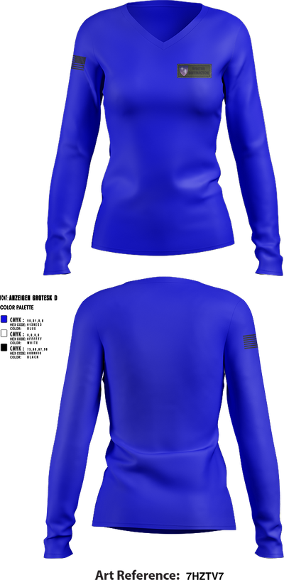 NATO Winter Instructor Course 70603396 Women's Long Sleeve V-neck Shirt - 3