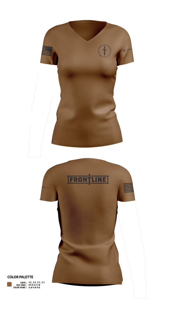 Womens Short Sleeve Vneck Shirt, Friends Baptist Church, , Teamtime, Team time, sublimation, custom sports apparel, team uniforms, spirit wear, spiritwear, sports uniforms, custom shirts, team store, custom team store, fundraiser sports, apparel fundraiser
