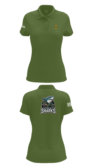 Womens Short Sleeve Performance Polo, Pearl City Army Recruiting Station, Army, Teamtime, Team time, sublimation, custom sports apparel, team uniforms, spirit wear, spiritwear, sports uniforms, custom shirts, team store, custom team store, fundraiser sports, apparel fundraiser