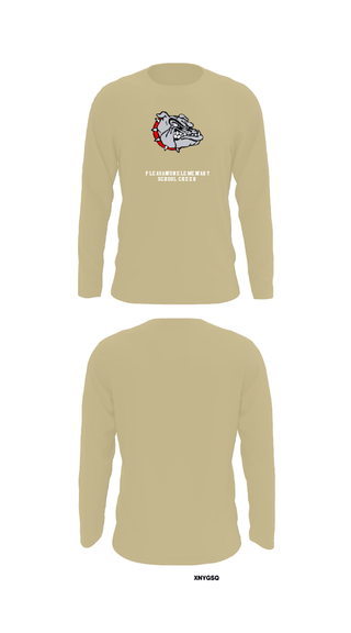 Long Sleeve Performance Shirt, Pleasanton Elementary School Cheer, Cheer, Teamtime, Team time, sublimation, custom sports apparel, team uniforms, spirit wear, spiritwear, sports uniforms, custom shirts, team store, custom team store, fundraiser sports, apparel fundraiser