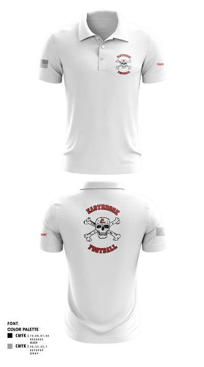 Eastbrook Football 93243823 Short Sleeve Performance Polo - 1