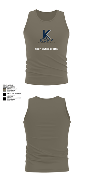 Tank Top, Kopp Renovations, , Teamtime, Team time, sublimation, custom sports apparel, team uniforms, spirit wear, spiritwear, sports uniforms, custom shirts, team store, custom team store, fundraiser sports, apparel fundraiser