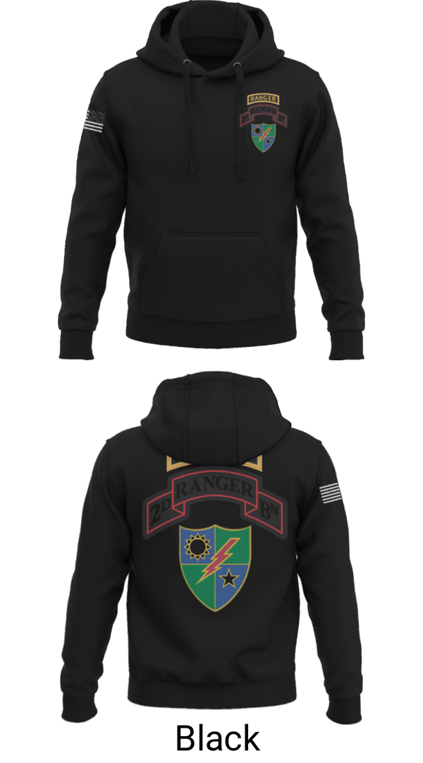 Hoodie, 2nd Battalion 75th Ranger Regiment, , Teamtime, Team time, sublimation, custom sports apparel, team uniforms, spirit wear, spiritwear, sports uniforms, custom shirts, team store, custom team store, fundraiser sports, apparel fundraiser