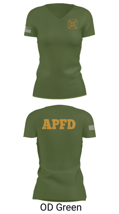 APSLFD 19423185 Women's Short Sleeve V-neck Shirt - 48