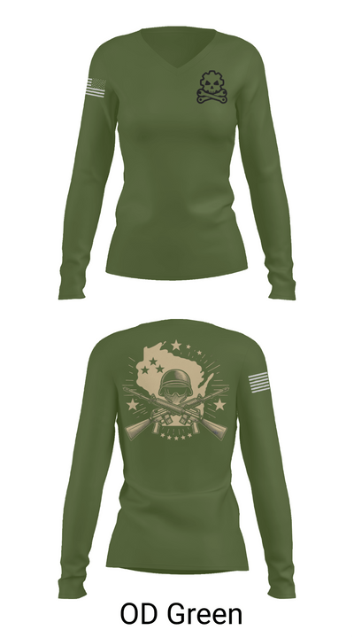 377th SMC 21529568 Women's Long Sleeve V-neck Shirt - 57