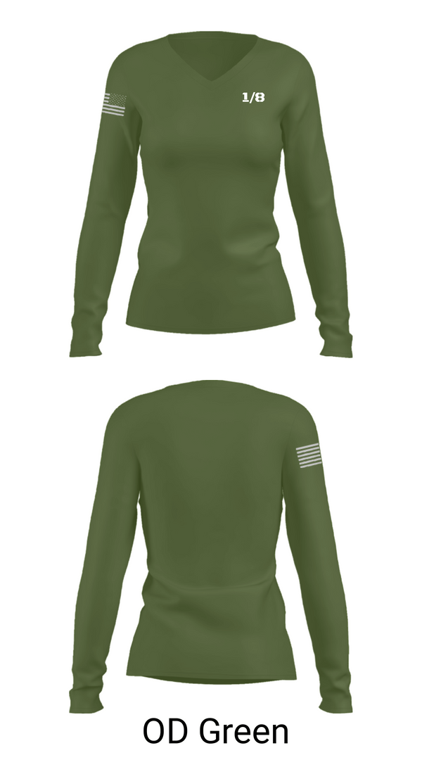 Women's Long Sleeve Vneck Shirt, 1/8, Marines, Teamtime, Team time, sublimation, custom sports apparel, team uniforms, spirit wear, spiritwear, sports uniforms, custom shirts, team store, custom team store, fundraiser sports, apparel fundraiser