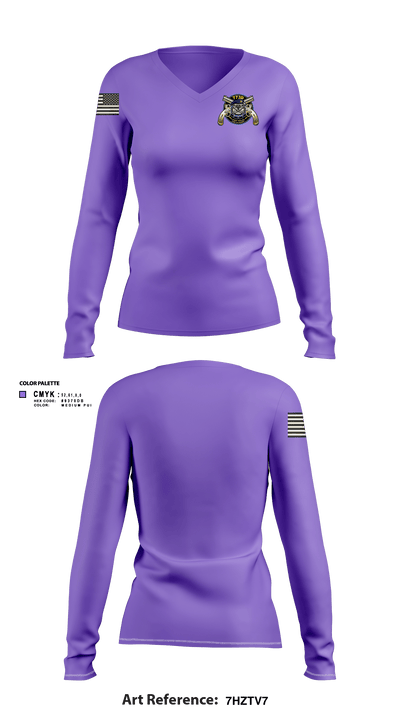 773d MP BN 67187730 Women's Long Sleeve V-neck Shirt - 2