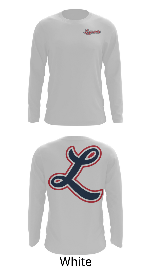 Long Sleeve Performance Shirt, Louisville Legends Baseball, Baseball, Teamtime, Team time, sublimation, custom sports apparel, team uniforms, spirit wear, spiritwear, sports uniforms, custom shirts, team store, custom team store, fundraiser sports, apparel fundraiser