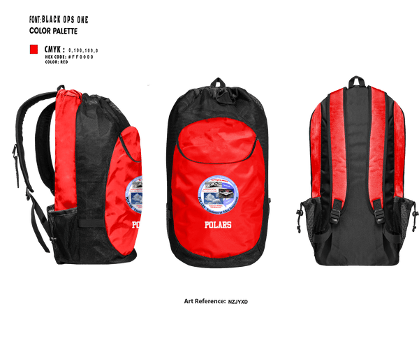 Gear Bag, POLARS, Air Force, Teamtime, Team time, sublimation, custom sports apparel, team uniforms, spirit wear, spiritwear, sports uniforms, custom shirts, team store, custom team store, fundraiser sports, apparel fundraiser