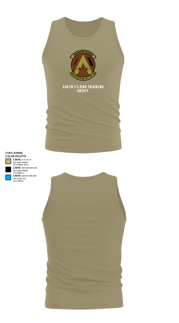 Tank Top, 340th Flying Training Group, Air Force, Teamtime, Team time, sublimation, custom sports apparel, team uniforms, spirit wear, spiritwear, sports uniforms, custom shirts, team store, custom team store, fundraiser sports, apparel fundraiser