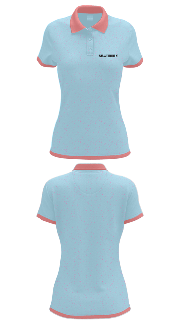 Women's Short Sleeve Performance Polo, Salahuddin, Golf, Teamtime, Team time, sublimation, custom sports apparel, team uniforms, spirit wear, spiritwear, sports uniforms, custom shirts, team store, custom team store, fundraiser sports, apparel fundraiser