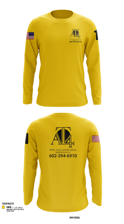 AT 4 pools and landscaping services llc 37065917 Long Sleeve Performance Shirt 103