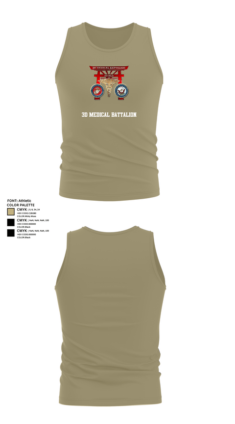 Tank Top, 3D MEDICAL BATTALION, Marines, Teamtime, Team time, sublimation, custom sports apparel, team uniforms, spirit wear, spiritwear, sports uniforms, custom shirts, team store, custom team store, fundraiser sports, apparel fundraiser