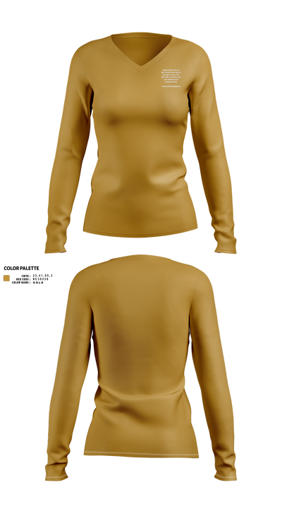 Ultra 54543518 Women's Long Sleeve V-neck Shirt - 3