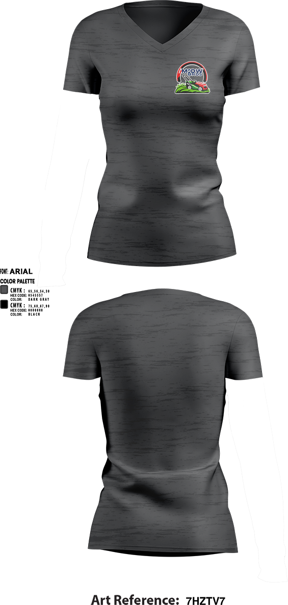 Womens Short Sleeve Vneck Shirt, Mowbros, , Teamtime, Team time, sublimation, custom sports apparel, team uniforms, spirit wear, spiritwear, sports uniforms, custom shirts, team store, custom team store, fundraiser sports, apparel fundraiser