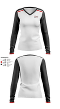 Mount Zion Junior High School Basketball 45826560 Women's Long Sleeve V-neck Shirt -1 40