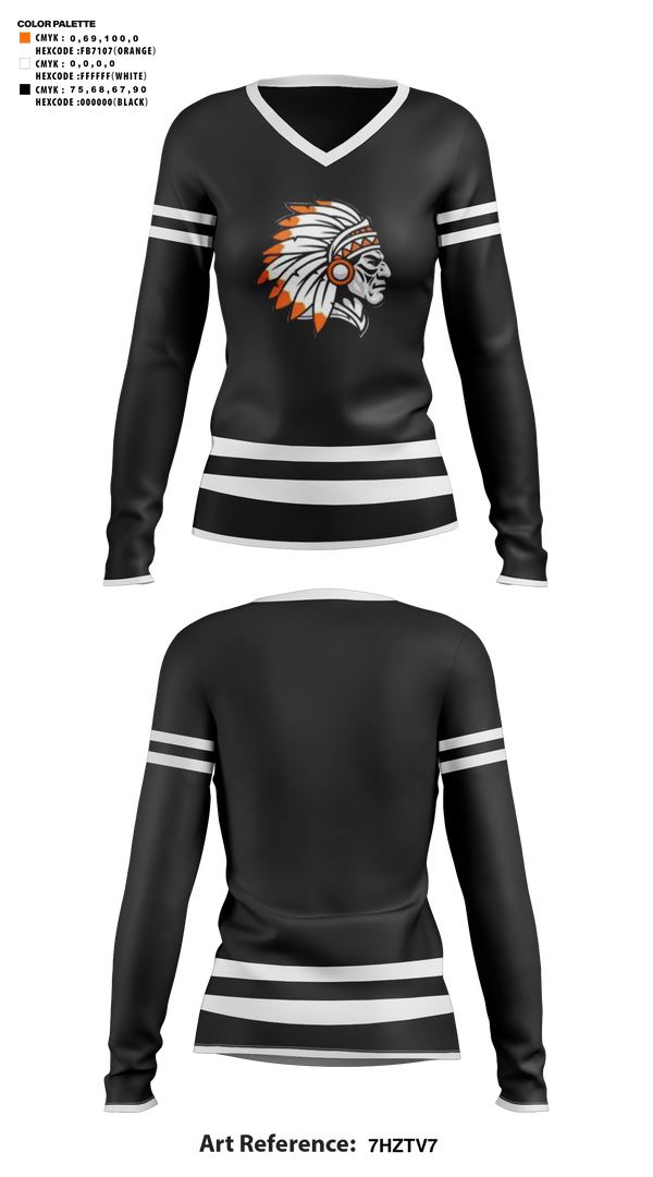 Womens Long Sleeve Vneck Shirt, RRMS Cheer, Cheer, Teamtime, Team time, sublimation, custom sports apparel, team uniforms, spirit wear, spiritwear, sports uniforms, custom shirts, team store, custom team store, fundraiser sports, apparel fundraiser