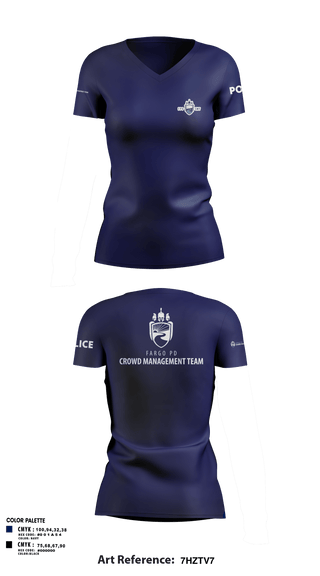 Womens Short Sleeve Vneck Shirt, Fargo PD CMT, Police, Teamtime, Team time, sublimation, custom sports apparel, team uniforms, spirit wear, spiritwear, sports uniforms, custom shirts, team store, custom team store, fundraiser sports, apparel fundraiser