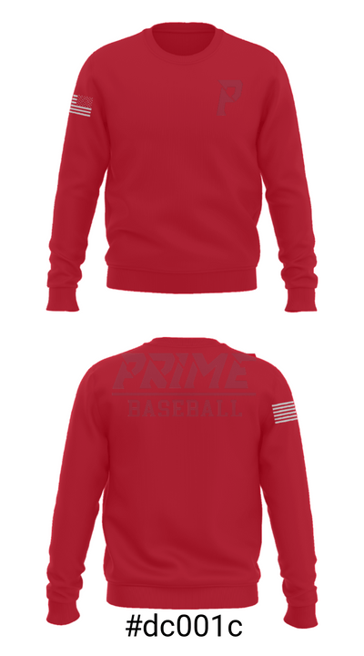 Prime Baseball 2428515 Crew Neck Sweatshirt - 16