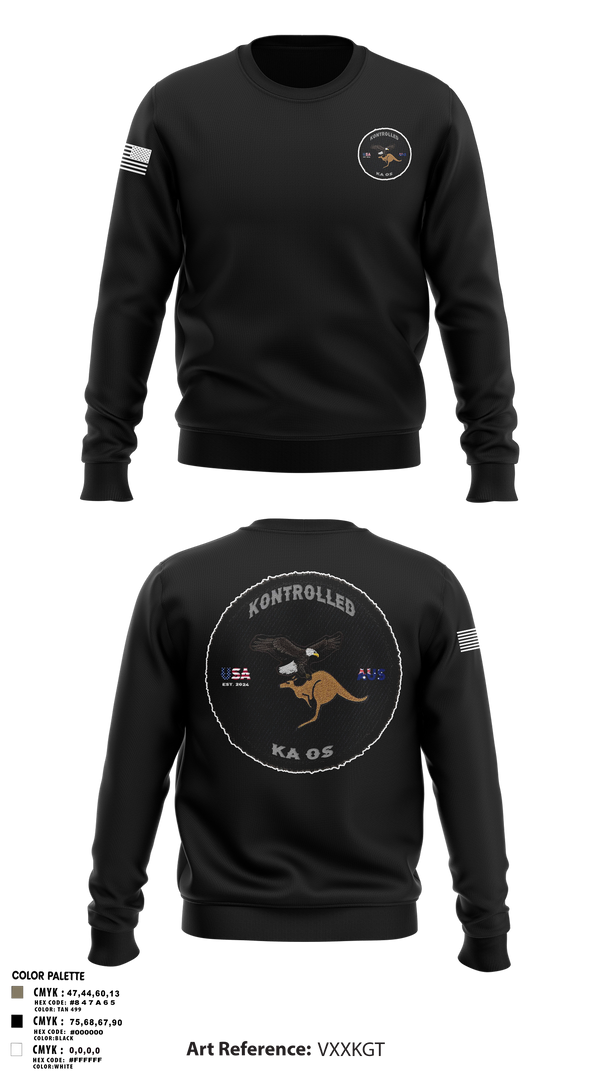 Crew Neck Sweatshirt, Kontrolled Kaos, , Teamtime, Team time, sublimation, custom sports apparel, team uniforms, spirit wear, spiritwear, sports uniforms, custom shirts, team store, custom team store, fundraiser sports, apparel fundraiser