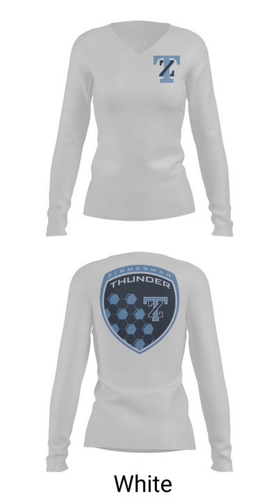Thunder 93685505 Women's Long Sleeve V-neck Shirt - 9