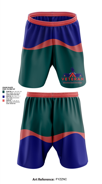 Veteran Contracting Servíces 25435107 Athletic Shorts With Pockets - 1