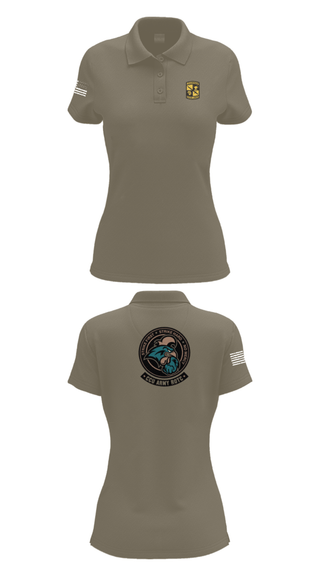 Womens Short Sleeve Performance Polo, Chanticleer company, Army, Teamtime, Team time, sublimation, custom sports apparel, team uniforms, spirit wear, spiritwear, sports uniforms, custom shirts, team store, custom team store, fundraiser sports, apparel fundraiser