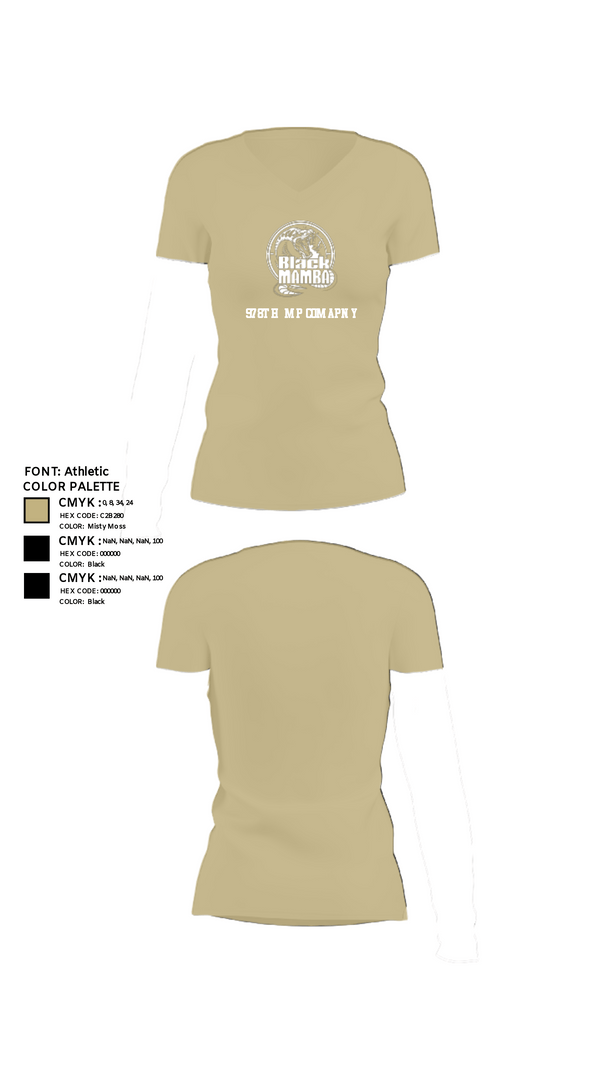 Women's Short Sleeve Vneck Shirt, 978th MP Comapny, , Teamtime, Team time, sublimation, custom sports apparel, team uniforms, spirit wear, spiritwear, sports uniforms, custom shirts, team store, custom team store, fundraiser sports, apparel fundraiser