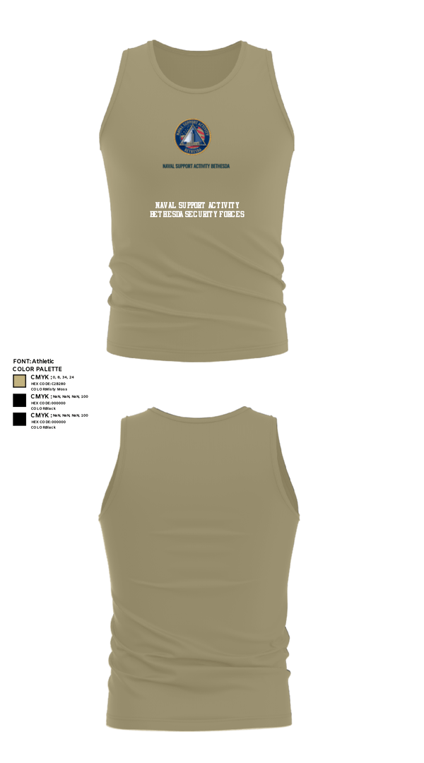 Tank Top, NAVAL SUPPORT ACTIVITY BETHESDA SECURITY FORCES, Navy, Teamtime, Team time, sublimation, custom sports apparel, team uniforms, spirit wear, spiritwear, sports uniforms, custom shirts, team store, custom team store, fundraiser sports, apparel fundraiser
