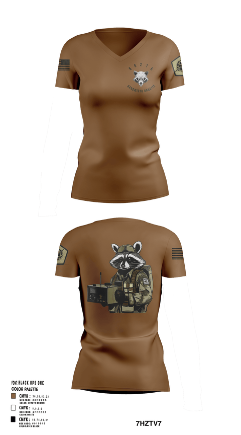 Womens Short Sleeve Vneck Shirt, Node 66216 Bandwidth Bandits, Army, Teamtime, Team time, sublimation, custom sports apparel, team uniforms, spirit wear, spiritwear, sports uniforms, custom shirts, team store, custom team store, fundraiser sports, apparel fundraiser