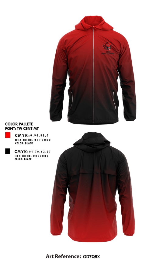 Windbreaker, Belle High School Cross Country, Cross Country, Teamtime, Team time, sublimation, custom sports apparel, team uniforms, spirit wear, spiritwear, sports uniforms, custom shirts, team store, custom team store, fundraiser sports, apparel fundraiser