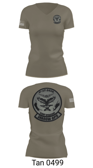 Women's Short Sleeve Vneck Shirt, Iron Eagle Shadow Ops, Army, Teamtime, Team time, sublimation, custom sports apparel, team uniforms, spirit wear, spiritwear, sports uniforms, custom shirts, team store, custom team store, fundraiser sports, apparel fundraiser