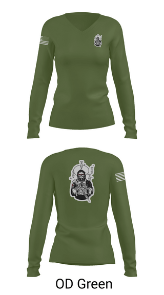 Womens Long Sleeve Vneck Shirt, Outlaw Mortar Section, , Teamtime, Team time, sublimation, custom sports apparel, team uniforms, spirit wear, spiritwear, sports uniforms, custom shirts, team store, custom team store, fundraiser sports, apparel fundraiser