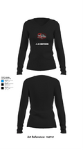 J&M BROTHERS 14644357 Women's Long Sleeve V-neck Shirt -1 34