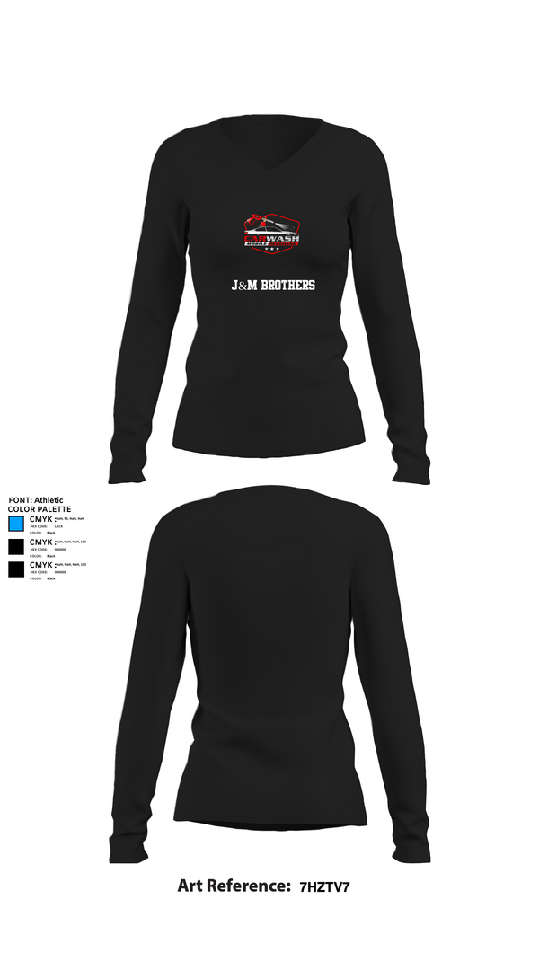 Womens Long Sleeve Vneck Shirt 1, J&M BROTHERS, , Teamtime, Team time, sublimation, custom sports apparel, team uniforms, spirit wear, spiritwear, sports uniforms, custom shirts, team store, custom team store, fundraiser sports, apparel fundraiser