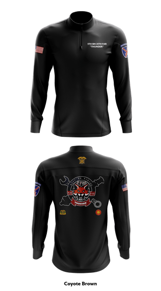 Quarter Zip Jacket, F-FSC 5TH BN 25TH FAR, Army, Teamtime, Team time, sublimation, custom sports apparel, team uniforms, spirit wear, spiritwear, sports uniforms, custom shirts, team store, custom team store, fundraiser sports, apparel fundraiser