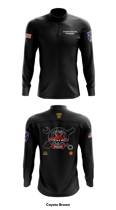 Quarter Zip Jacket, F-FSC 5TH BN 25TH FAR, Army, Teamtime, Team time, sublimation, custom sports apparel, team uniforms, spirit wear, spiritwear, sports uniforms, custom shirts, team store, custom team store, fundraiser sports, apparel fundraiser