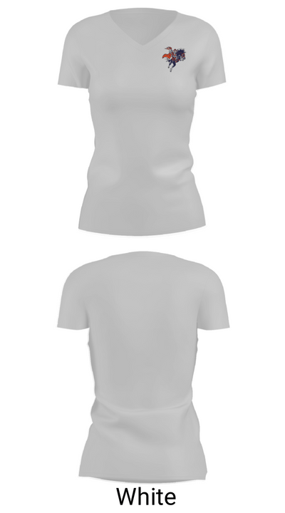 North Montgomery High School Tennis 34970956 Women's Short Sleeve V-neck Shirt - 7