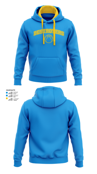 Hoodie, Destroyers, Men's Basketball, Teamtime, Team time, sublimation, custom sports apparel, team uniforms, spirit wear, spiritwear, sports uniforms, custom shirts, team store, custom team store, fundraiser sports, apparel fundraiser