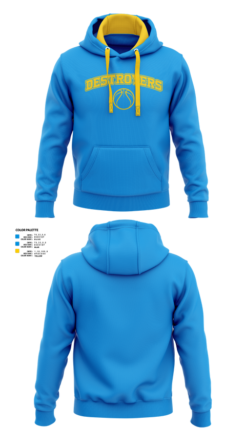 Hoodie, Destroyers, Men's Basketball, Teamtime, Team time, sublimation, custom sports apparel, team uniforms, spirit wear, spiritwear, sports uniforms, custom shirts, team store, custom team store, fundraiser sports, apparel fundraiser