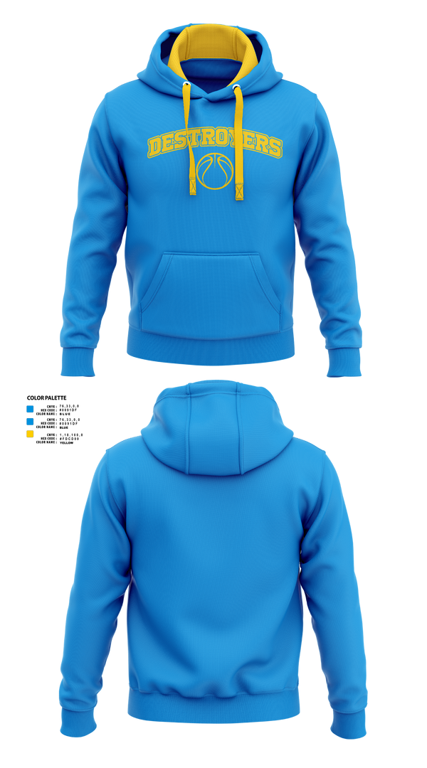 Hoodie, Destroyers, Men's Basketball, Teamtime, Team time, sublimation, custom sports apparel, team uniforms, spirit wear, spiritwear, sports uniforms, custom shirts, team store, custom team store, fundraiser sports, apparel fundraiser