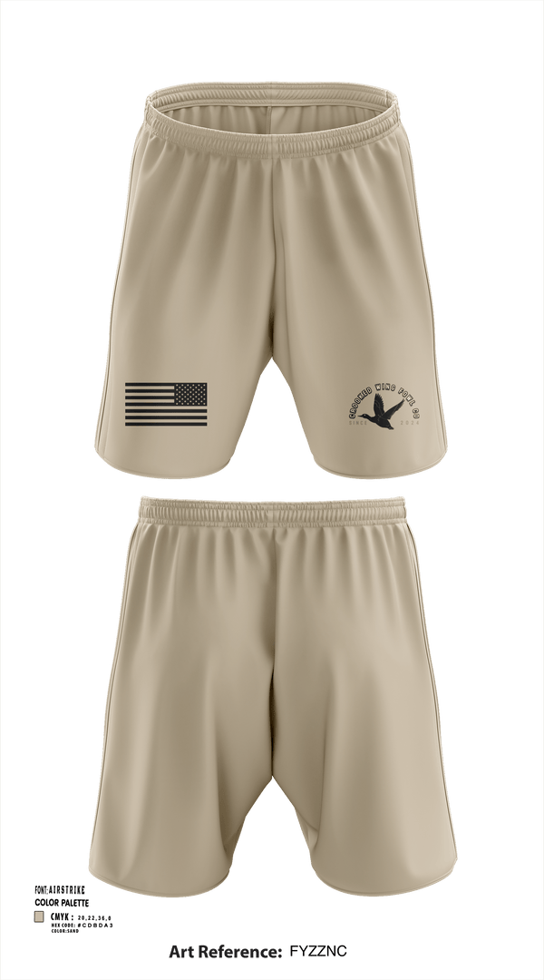 Athletic Shorts With Pockets, Crooked Wing Fowl Co., , Teamtime, Team time, sublimation, custom sports apparel, team uniforms, spirit wear, spiritwear, sports uniforms, custom shirts, team store, custom team store, fundraiser sports, apparel fundraiser