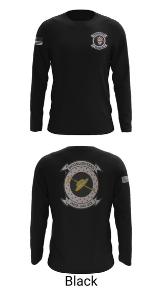 Long Sleeve Performance Shirt, VMFA-332 The Moonlighters, Marines, Teamtime, Team time, sublimation, custom sports apparel, team uniforms, spirit wear, spiritwear, sports uniforms, custom shirts, team store, custom team store, fundraiser sports, apparel fundraiser