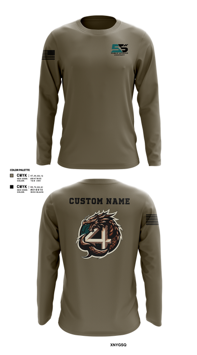 55th COMCAM 4th PLT 68871269 Long Sleeve Performance Shirt 100